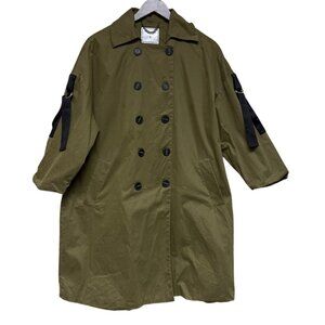 Belle & Bloom Jacket Women's Double Breasted Military Olive Green Size Small